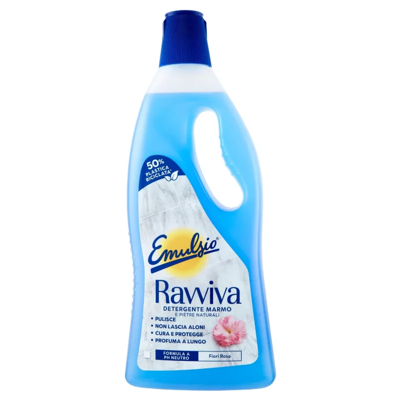 Solutie marmura EMULSIO Ravviva Detergente Marmo e Pietre Naturali Fiori Rosa 750 ml, 8001990037450